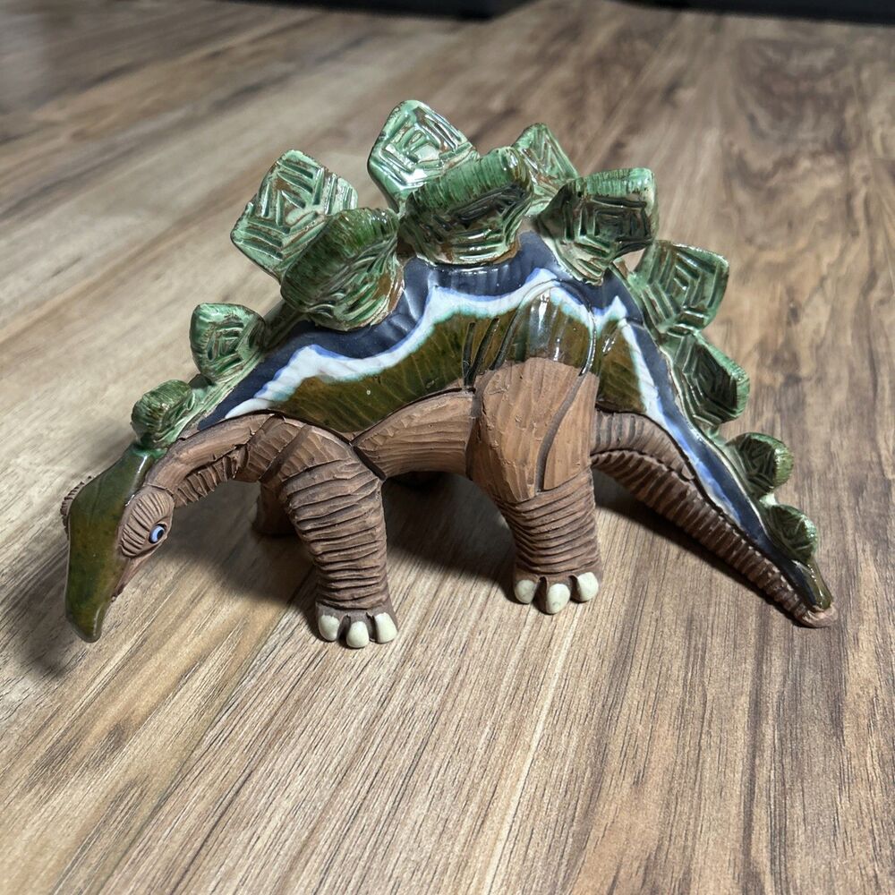 Casals Peru Terracotta Pottery Figurine Stegosaurus Dinosaur Old Rare